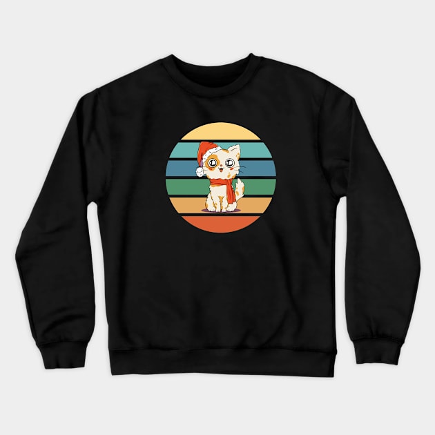 Retro Catmas Merry Chirstmas Gift Crewneck Sweatshirt by DMarts